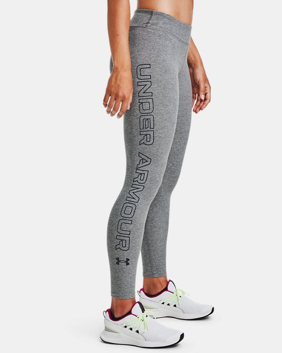 Under Armour UA Favorite Wordmark Leggings Dame Mørkegrå / Sort | y4SLAkXIepM