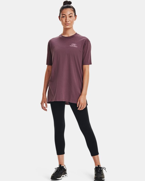 Under Armour UA Graphic Oversized Løbe T-shirt Dame Grå Lilla / Lilla Lyserød | OWv8TlOEa6x