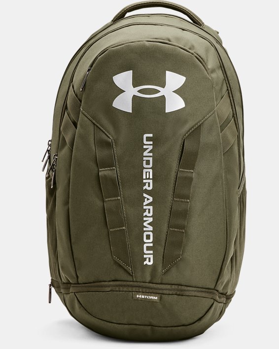 Under Armour UA Hustle 5.0 Rygsække Dame Blå Grøn / Metal Sølv | UDrJxdshOOL