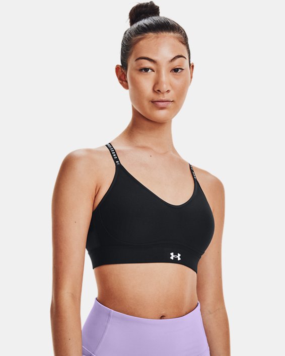 Under Armour UA Infinity Low Covered Sports Bh Dame Sort / Hvide | gb5APVICAYL