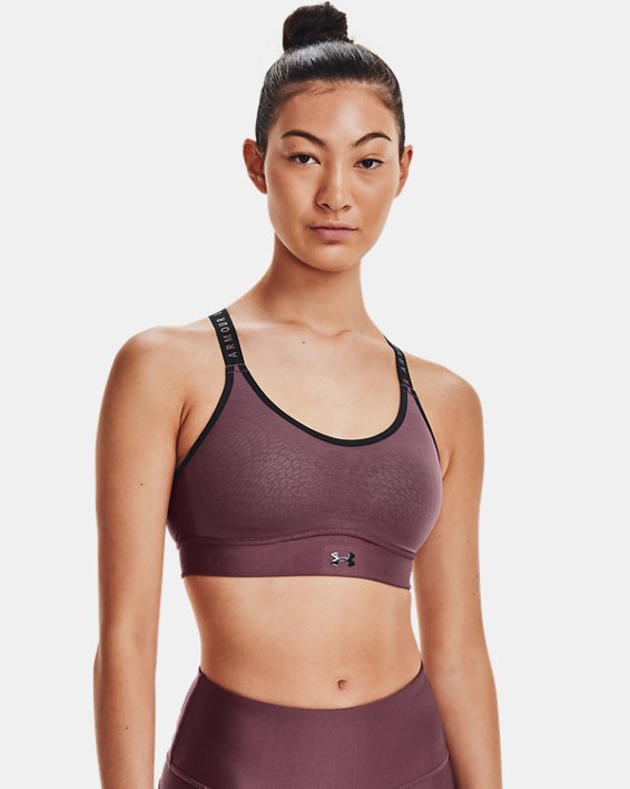 Under Armour UA Infinity Mid Sports Bh Dame Grå Lilla | K4baiIeIX8N