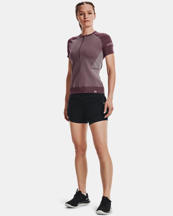 Under Armour UA IntelliKnit ¼ Zip Løbetøj Dame Grå Lilla / Grå | 22NPW2wcQks