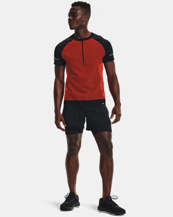 Under Armour UA IntelliKnit ¼ Zip Løbetøj Herre Sort / Rød | QopDRoRrH4v