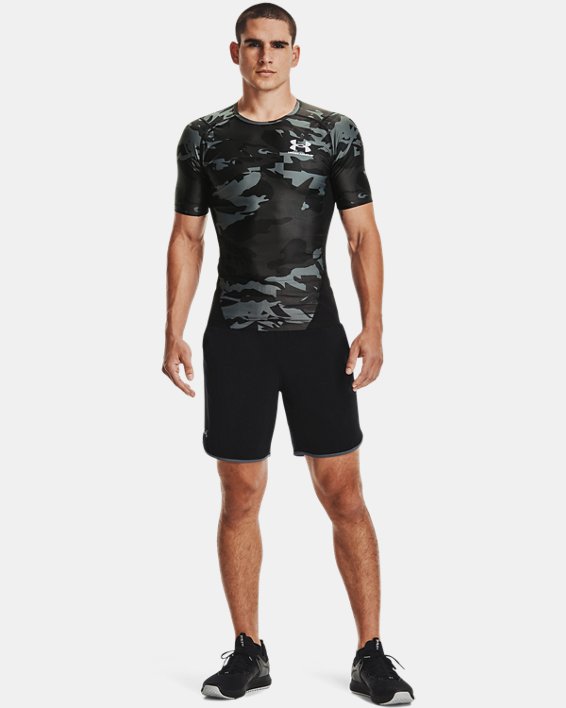 Under Armour UA Iso-Chill Compression Printed Løbetøj Herre Sort / Hvide | YBbPUmngA6E