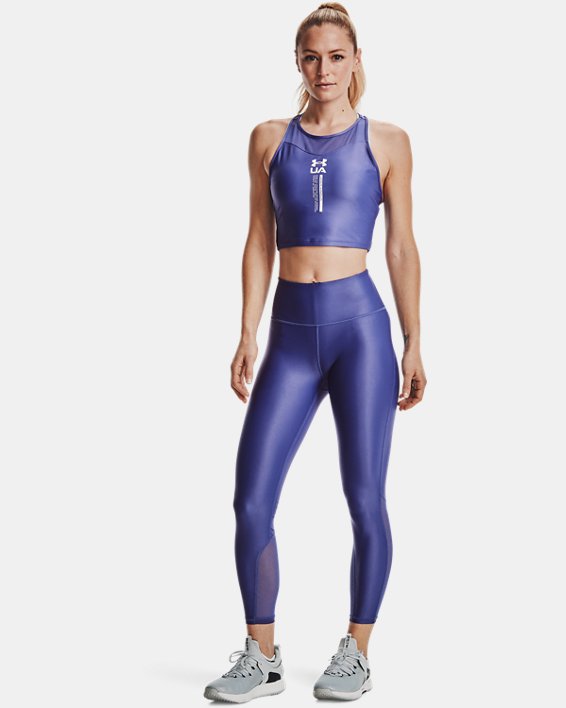 Under Armour UA Iso-Chill Crop Løbe T-shirt Dame Hvide | 9janwNT5rQA