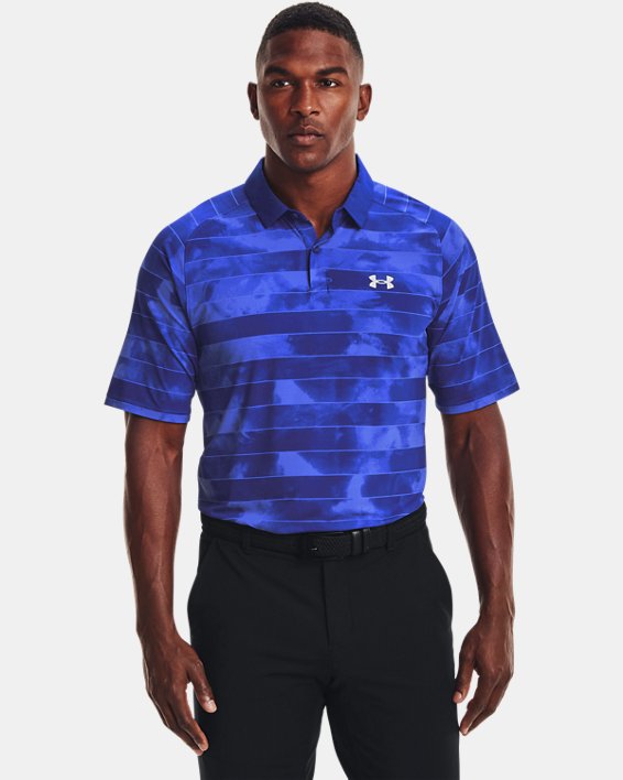 Under Armour UA Iso-Chill Fog Stripe Polo Shirt Herre Kongeblå / Blå | 8r7PocnhMce