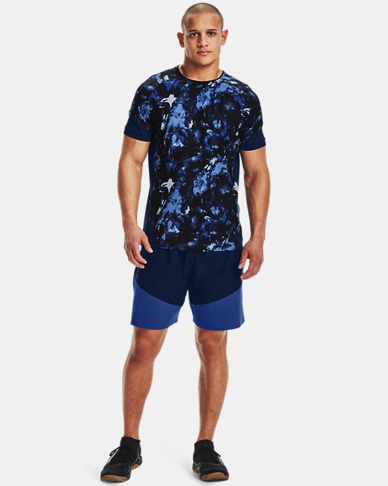Under Armour UA Knit Woven Hybrid Shorts Herre Blå | q3c5UlwSmjf