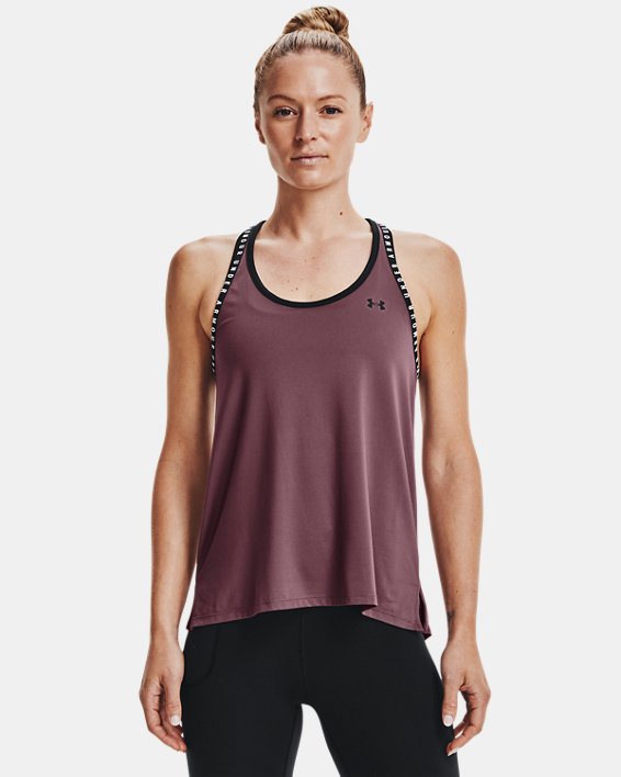 Under Armour UA Knockout Tank Top Dame Grå Lilla / Sort | 7HCamwpEvRv