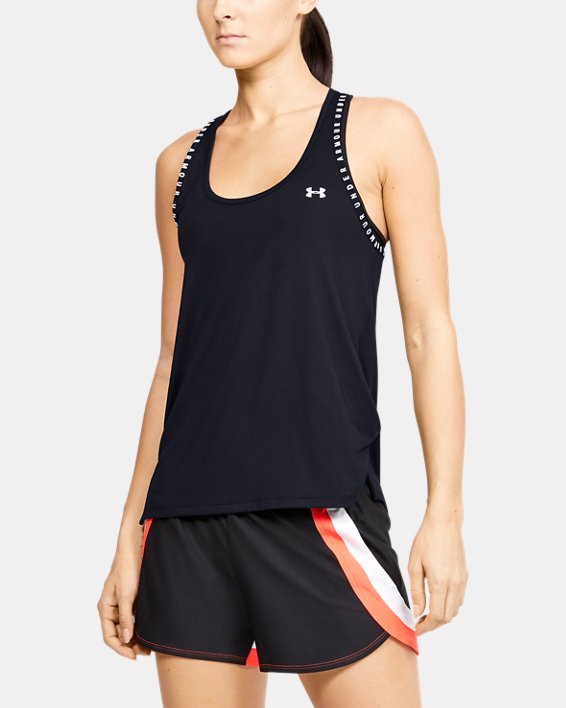 Under Armour UA Knockout Tank Top Dame Sort / Hvide | QbsekLXVtvO