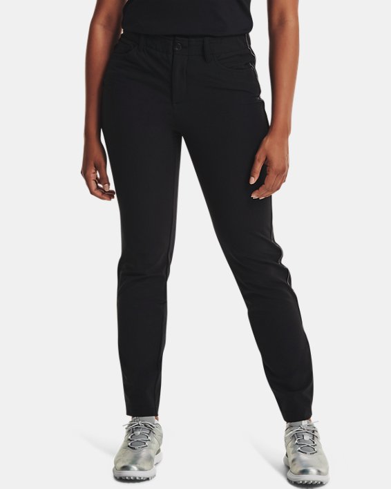 Under Armour UA Links ColdGear® Infrared 5-Pocket Bukser Dame Sort / Metal Sølv | uMPl3AUERex
