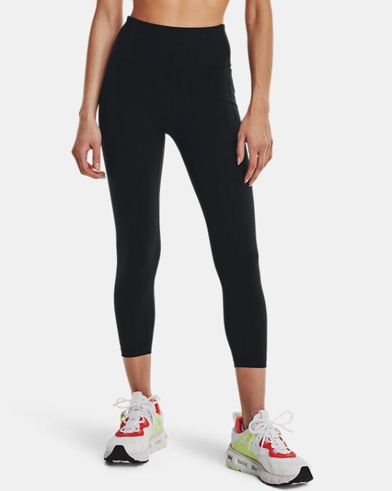 Under Armour UA Meridian Ankle Leggings Dame Sort / Metal Sølv | qHrrRmjVt8t