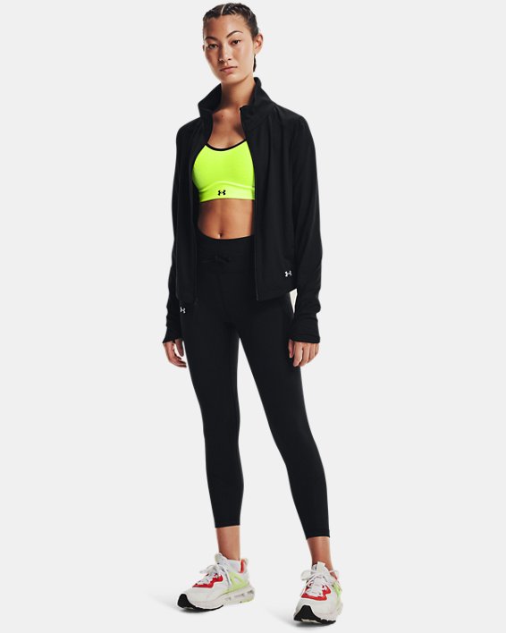 Under Armour UA Meridian Rib Waistband Ankle Leggings Dame Sort / Metal Sølv | phBOiqWc6GY