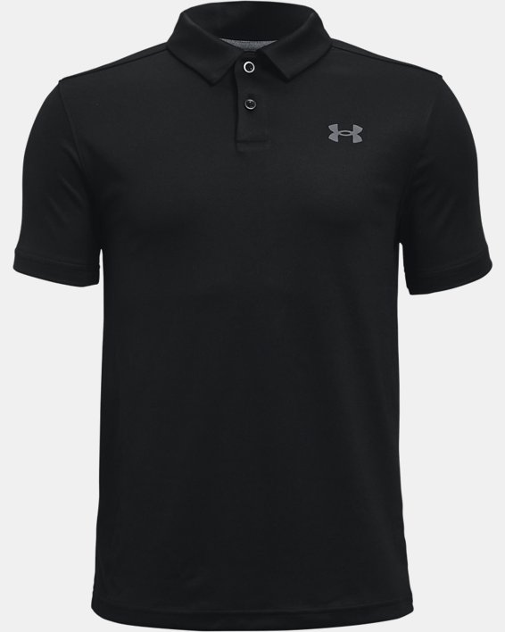 Under Armour UA Performance Polo Shirt Drenge Sort / Grå | AgTbmoIPzFH