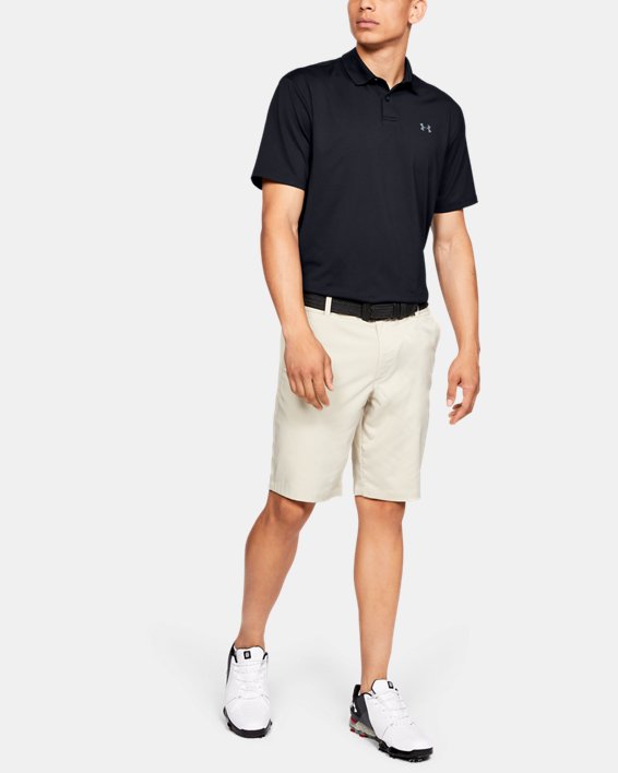 Under Armour UA Performance Textured Polo Shirt Herre Sort / Grå | a6sCk3DqQoo