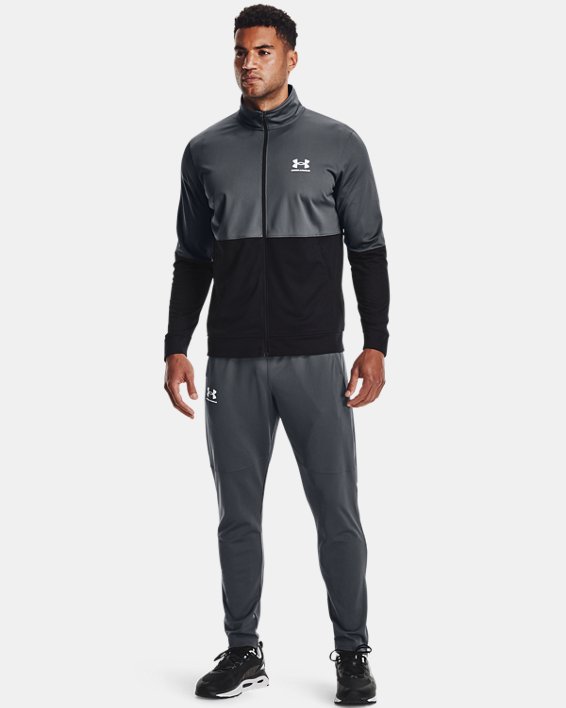 Under Armour UA Pique Track Bukser Herre Grå / Hvide | ebZriwwQWzj