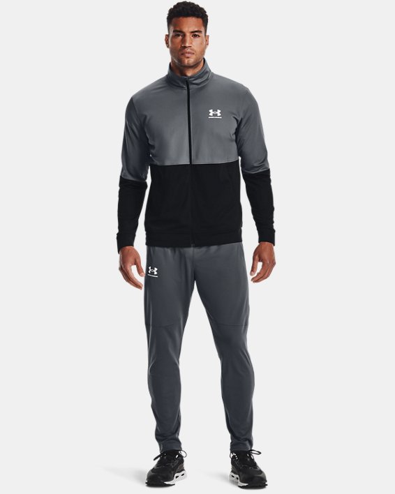 Under Armour UA Pique Track Sweatshirt Herre Grå / Hvide | dYmkmttxRpS