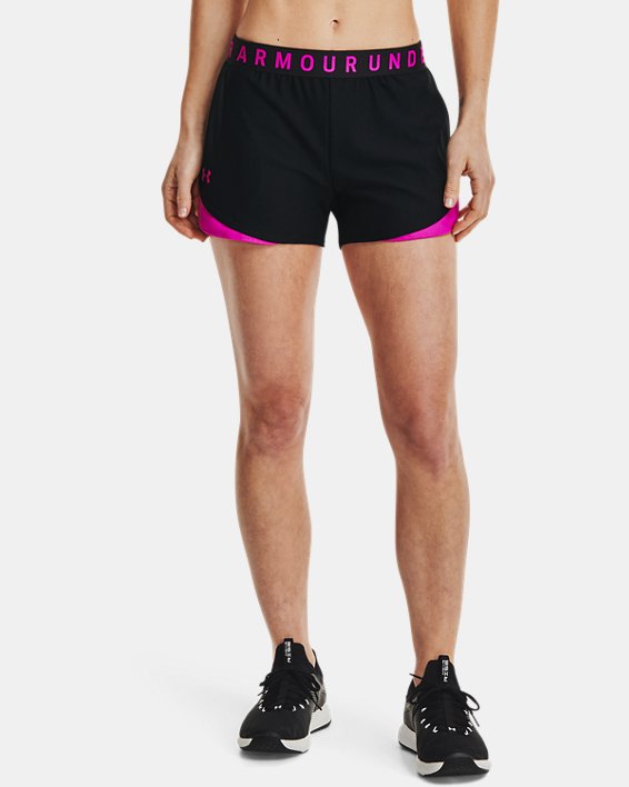 Under Armour UA Play Up 3.0 Shorts Dame Sort / Lyserød | FSwJpA8BkIK
