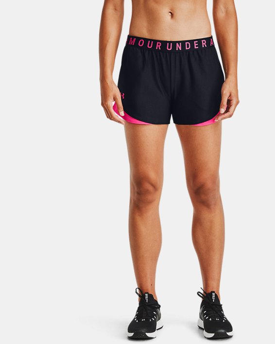 Under Armour UA Play Up 3.0 Shorts Dame Sort / Lyserød | jacVMqJClFd