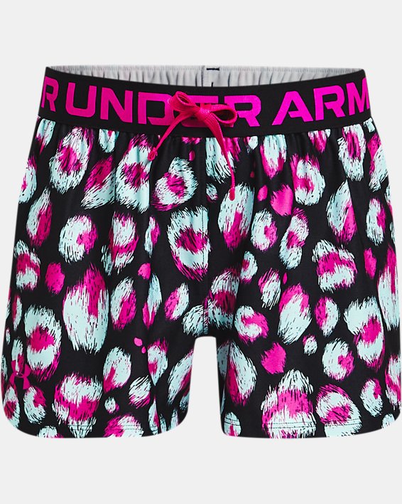 Under Armour UA Play Up Printed Shorts Pige Sort / Turkis | jQUVtfDhxfm