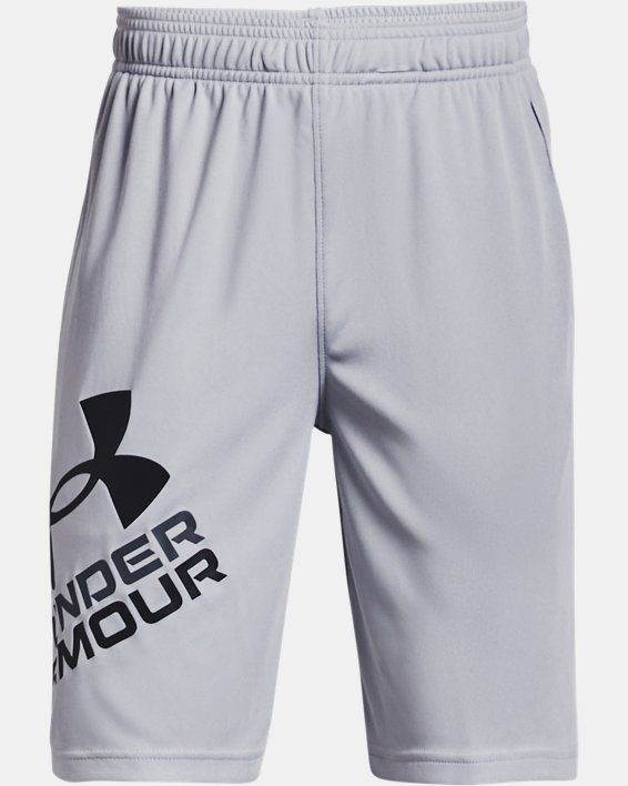 Under Armour UA Prototype 2.0 Logo Shorts Drenge Grå / Sort | SyJ1rzKI3MN