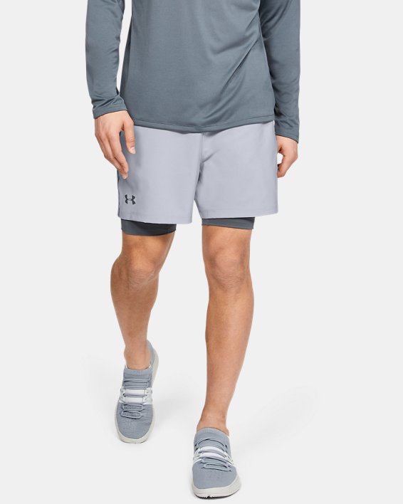 Under Armour UA Qualifier 2-in-1 Shorts Herre Grå / Grå | 8pwfY2sJ7r4