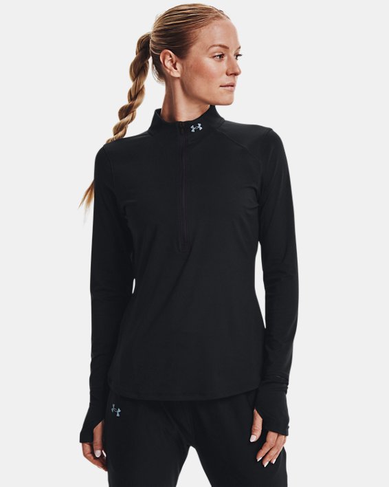 Under Armour UA Qualifier Run 2.0 ½ Zip Løbetøj Dame Sort | VmClQmC14S1