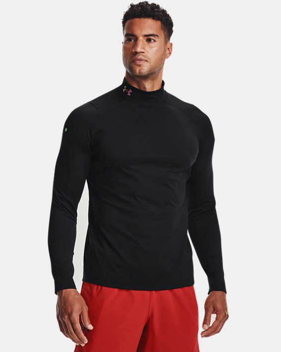 Under Armour UA RUSH™ ColdGear® Mock Løbetøj Herre Sort | cjavyS1TvIx