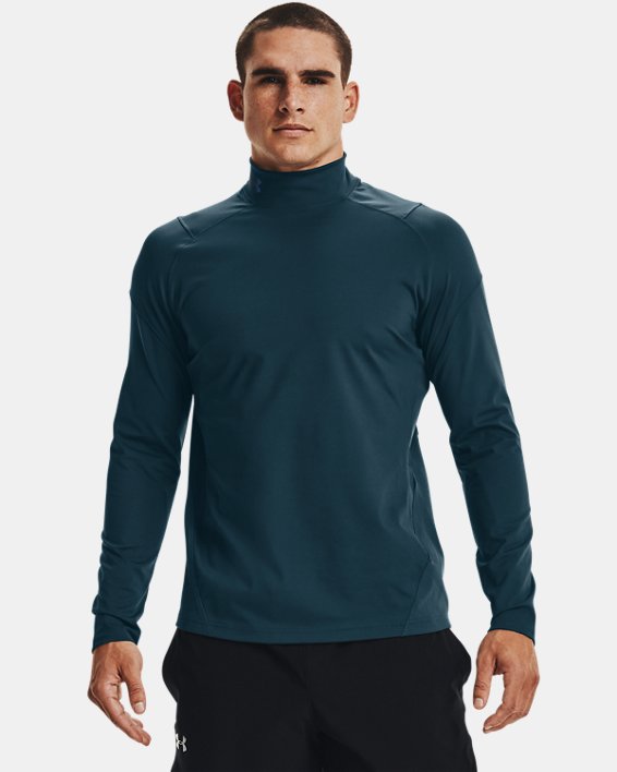 Under Armour UA RUSH™ ColdGear® Mock Løbetøj Herre Blå / Sort | v8ANnxKaY92