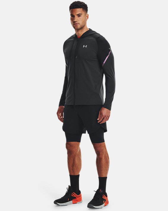 Under Armour UA RUSH™ HeatGear® Full-Zip Løbetøj Herre Sort | WjL1mxTv4N6