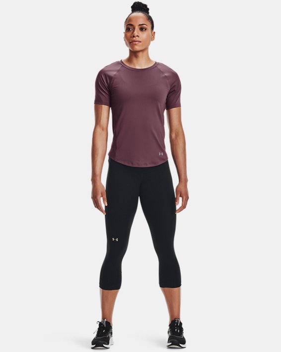 Under Armour UA RUSH™ HeatGear® Mesh Løbetøj Dame Grå Lilla / Metal Sølv | Xjkvo3CFpYz
