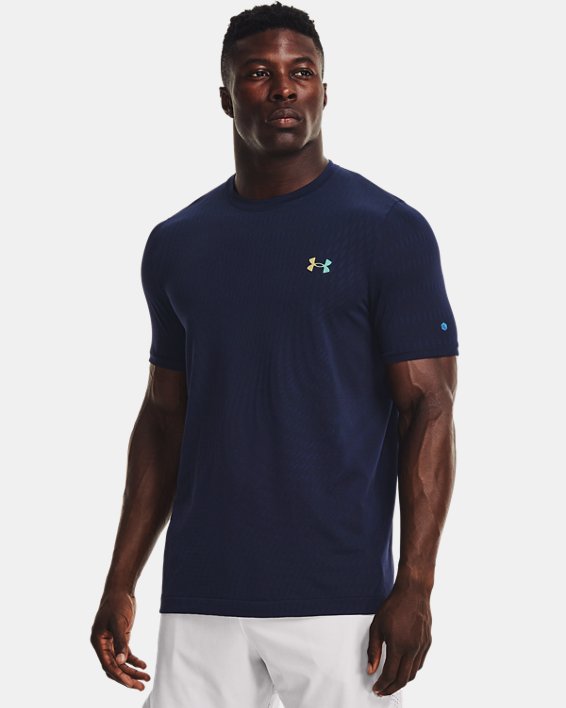Under Armour UA RUSH™ HeatGear® Seamless Illusion Løbetøj Herre Mørkeblå / Sort | UownsWPPVYY