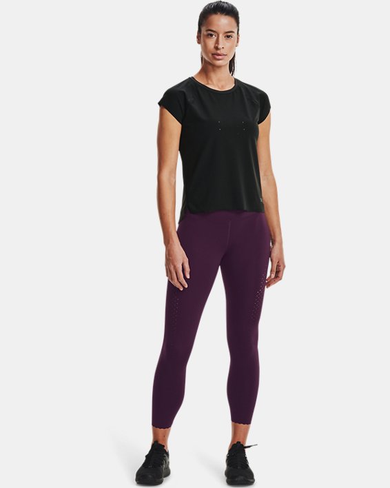 Under Armour UA RUSH™ Perf Løbetøj Dame Sort | P1s5VHNlCUe