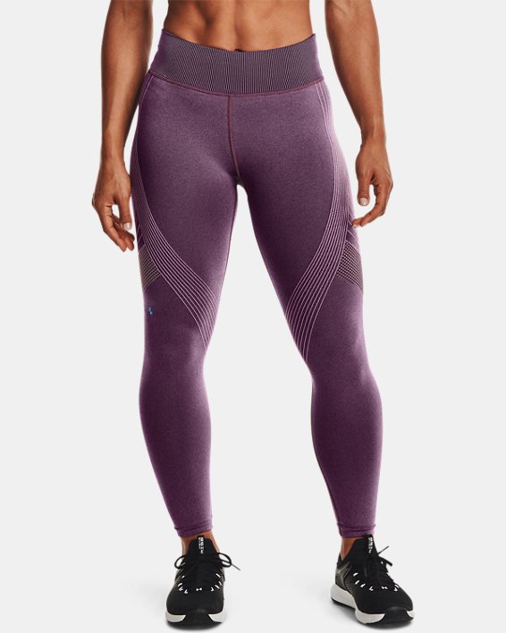 Under Armour UA RUSH™ Seamless Ankle Løbebukser Dame Lilla / Sort | UskNcoxH3WI