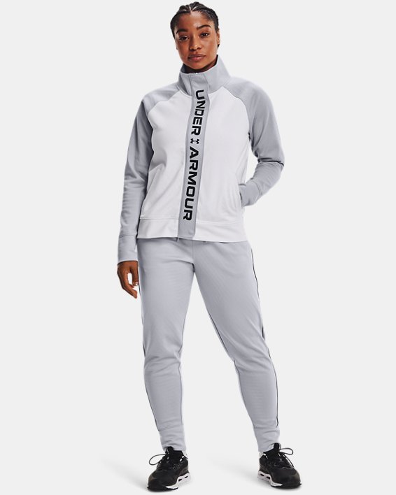 Under Armour UA RUSH™ Tricot Sweatshirt Dame Hvide / Grå | 2JPcatj7Uhc
