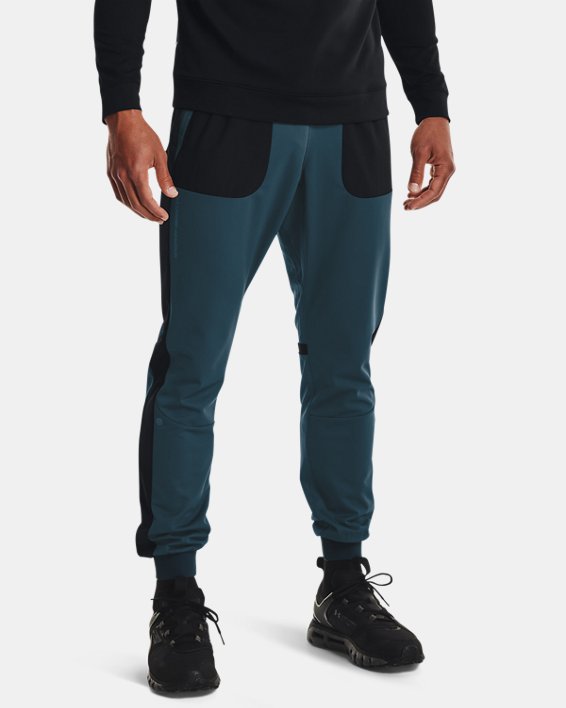 Under Armour UA RUSH™ Warm-Up Bukser Herre Blå / Sort | 6KLYKCFkUBK