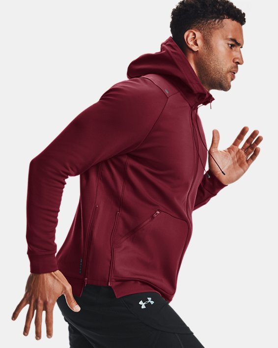 Under Armour UA RUSH™ Warm-Up Full-Zip Løbetøj Herre Rød / Sort | pNTcE9wChwb