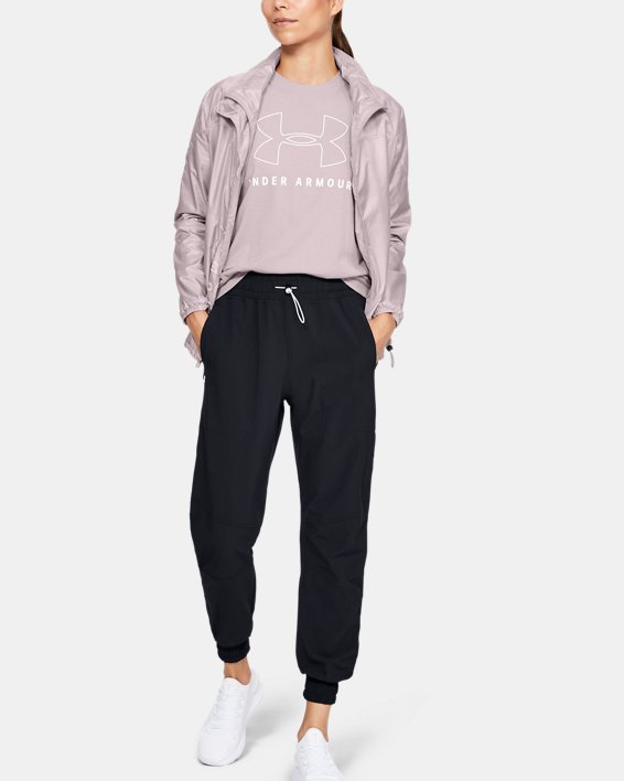 Under Armour UA RUSH™ Woven Bukser Dame Sort / Sort Hvide | I6mAIgSiB5F
