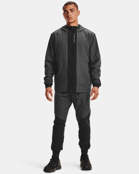 Under Armour UA RUSH™ Woven Legacy Windbreaker Sweatshirt Herre Sort | U5I8vBiWaVJ