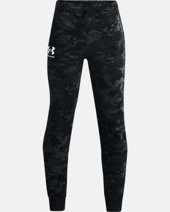 Under Armour UA Rival Fleece ABC Camo Shorts Drenge Sort / Sort Hvide | R4d1mn9aA14