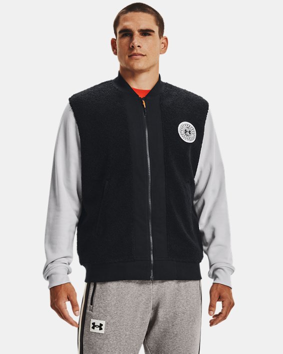 Under Armour UA Rival Fleece Alma Mater Bomber Sweatshirt Herre Sort | 5sfYLXmujNi