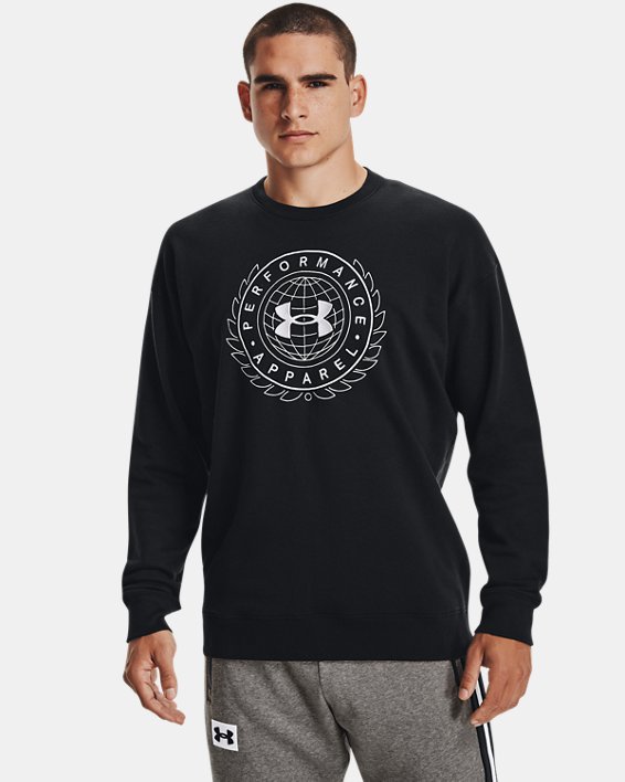 Under Armour UA Rival Fleece Alma Mater Crew Sweatshirt Herre Sort / Grå | ExvOMvwc7Hn