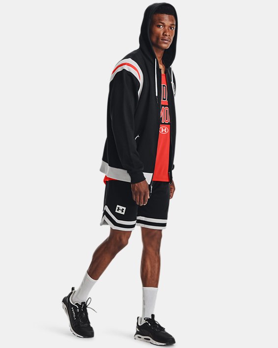 Under Armour UA Rival Fleece Alma Mater Shorts Herre Sort / Sort Hvide | IBbopOj2cVS