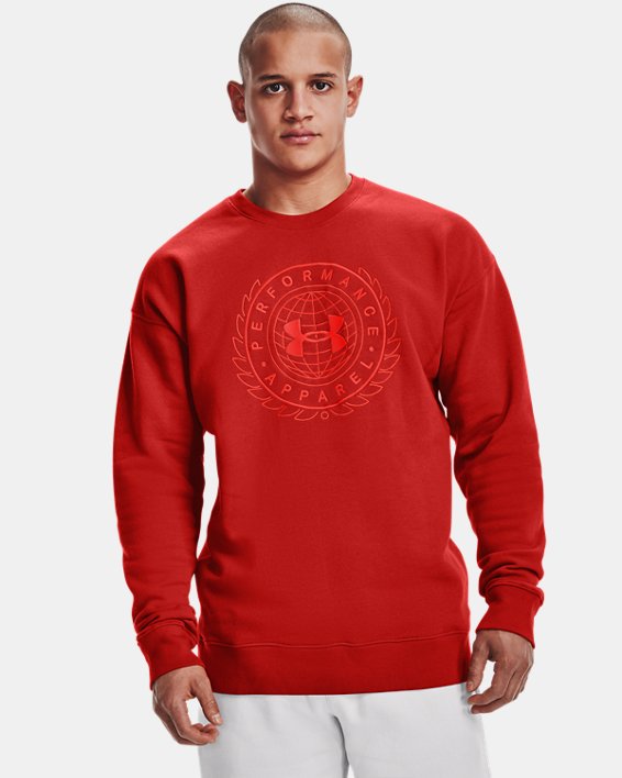 Under Armour UA Rival Fleece Alma Mater Crew Sweatshirt Herre Rød / Rød | UtoRtQ6hUty