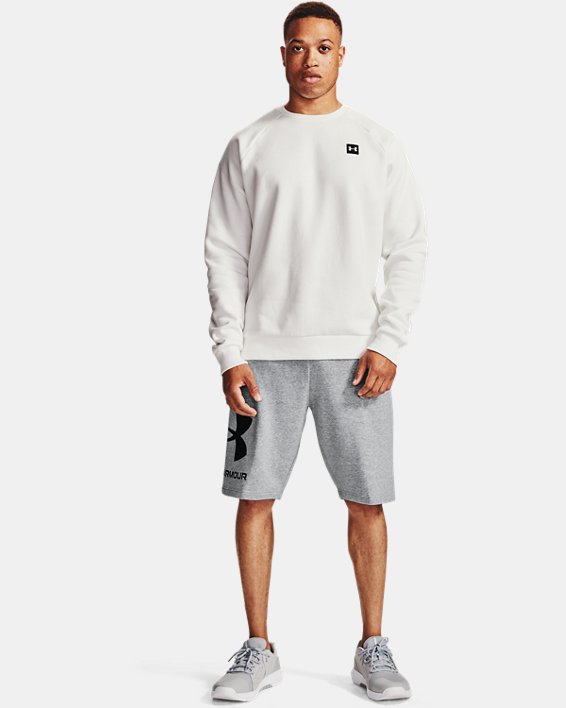 Under Armour UA Rival Fleece Big Logo Shorts Herre Grå Sort | FVNajfWeWA3