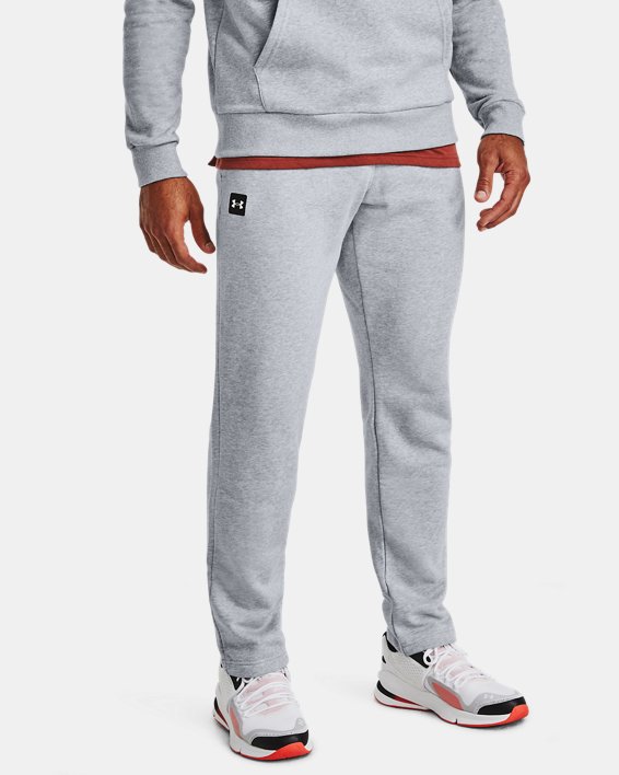 Under Armour UA Rival Fleece Bukser Herre Grå Sort Hvide | 93OYbjuJQYP