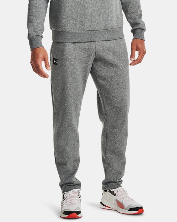 Under Armour UA Rival Fleece Bukser Herre Grå Sort Hvide | JjWZcnGWBsv