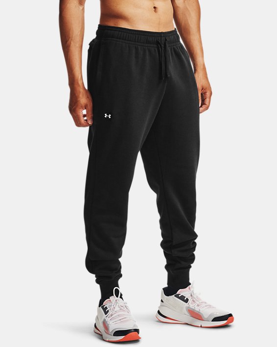 Under Armour UA Rival Fleece Bukser Herre Sort / Sort Hvide | p8ZN1HrjAxe
