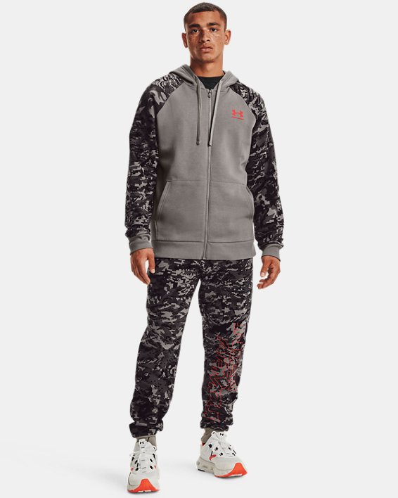 Under Armour UA Rival Fleece Camo Script Joggers Herre Rød | 4N8NJhaUQ95