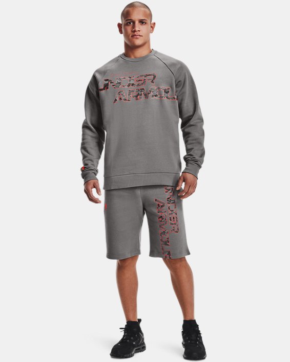Under Armour UA Rival Fleece Camo Script Crew Sweatshirt Herre Rød | r2h5n122jTj