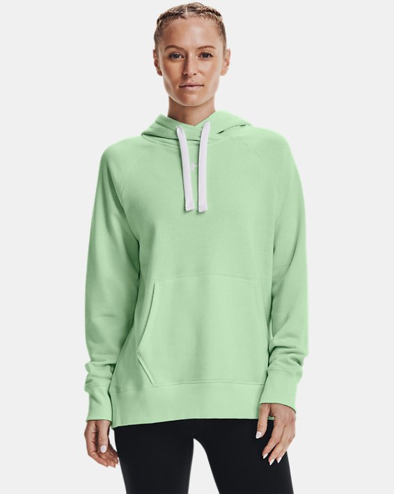 Under Armour UA Rival Fleece HB Hættetrøje Dame Lyseturkis / Hvide | A3bfH6bwECN